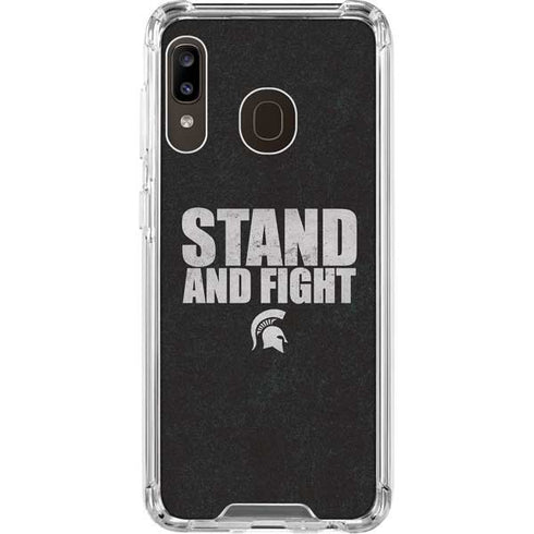 Michigan State University Stand and Fight Galaxy A30 Clear Case
