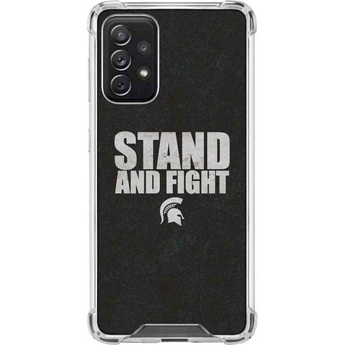 Michigan State University Stand and Fight Galaxy A72 5G Clear Case