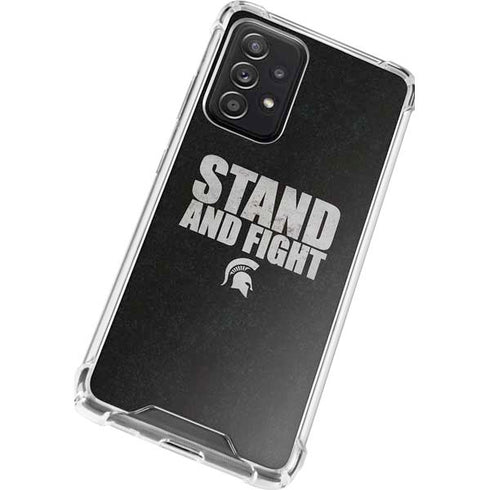 Michigan State University Stand and Fight Galaxy A72 5G Clear Case