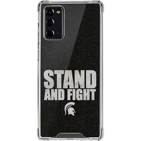 Michigan State University Stand and Fight Galaxy Note20 5G Clear Case