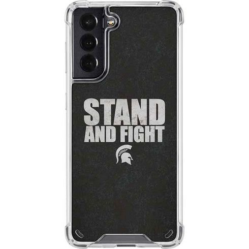 Michigan State University Stand and Fight Galaxy S21 5G Clear Case