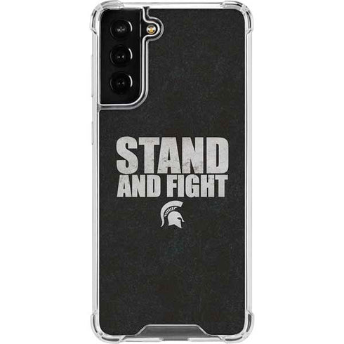 Michigan State University Stand and Fight Galaxy S21 FE Clear Case
