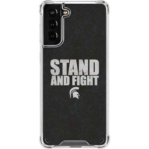 Michigan State University Stand and Fight Galaxy S21 Plus 5G Clear Case