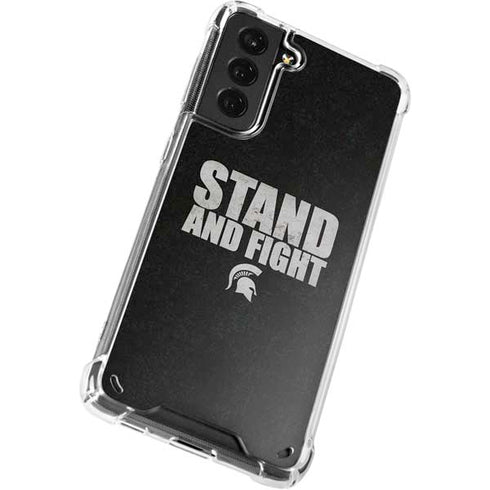 Michigan State University Stand and Fight Galaxy S21 Plus 5G Clear Case