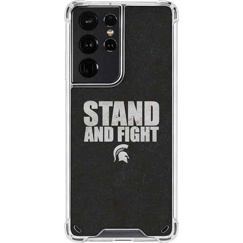 Michigan State University Stand and Fight Galaxy S21 Ultra 5G Clear Case