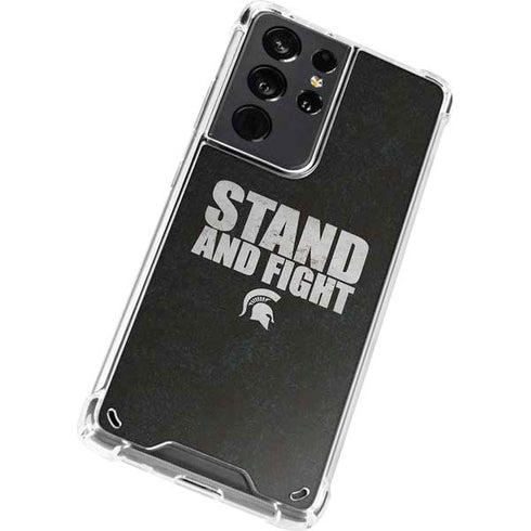 Michigan State University Stand and Fight Galaxy S21 Ultra 5G Clear Case