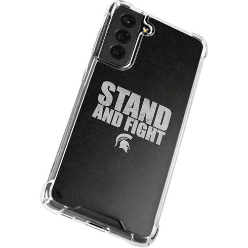 Michigan State University Stand and Fight Galaxy S22 Plus Clear Case