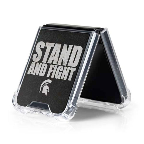 Michigan State University Stand and Fight Galaxy Z Flip5 5G Clear Case