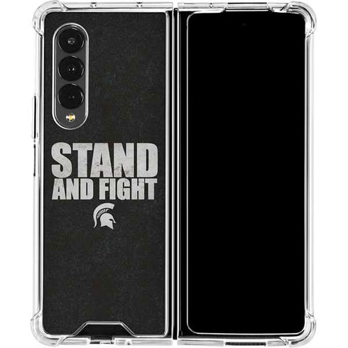 Michigan State University Stand and Fight Galaxy Z Fold4 5G Clear Case