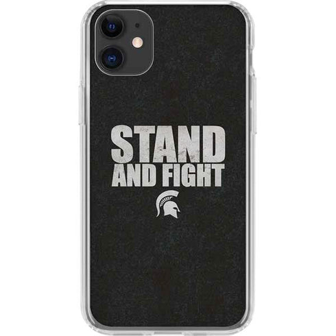 Michigan State University Stand and Fight iPhone 11 Clear Case
