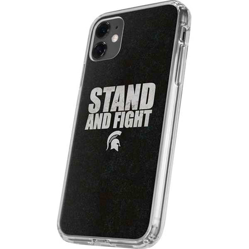 Michigan State University Stand and Fight iPhone 11 Clear Case