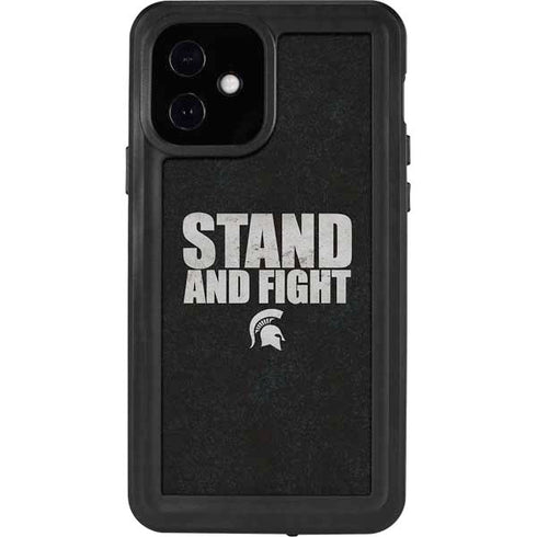 Michigan State University Stand and Fight iPhone 12 Waterproof Case