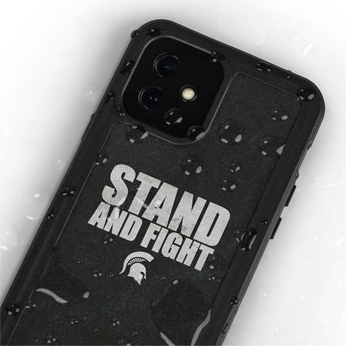 Michigan State University Stand and Fight iPhone 12 Waterproof Case