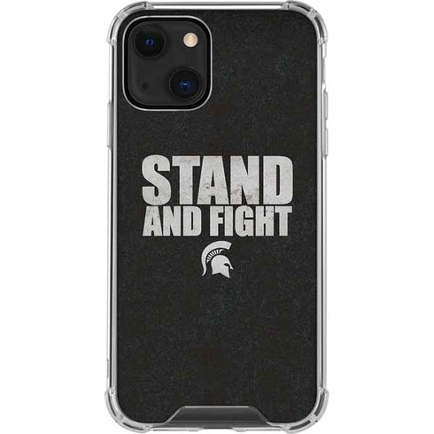 Michigan State University Stand and Fight iPhone 14 Clear Case