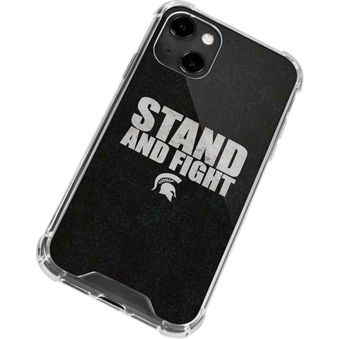 Michigan State University Stand and Fight iPhone 14 Clear Case