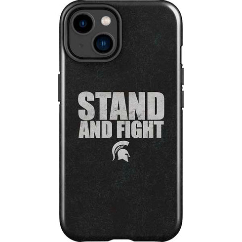 Michigan State University Stand and Fight iPhone 14 Plus Impact Case