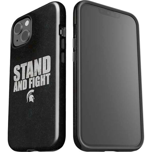 Michigan State University Stand and Fight iPhone 15 Plus Impact Case