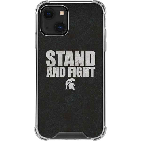 Michigan State University Stand and Fight iPhone 14 Plus Clear Case