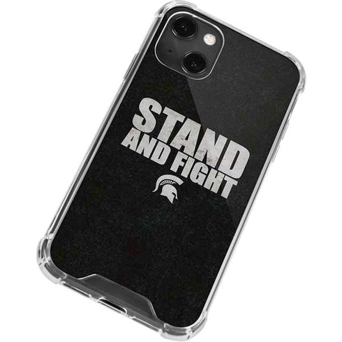 Michigan State University Stand and Fight iPhone 14 Plus Clear Case
