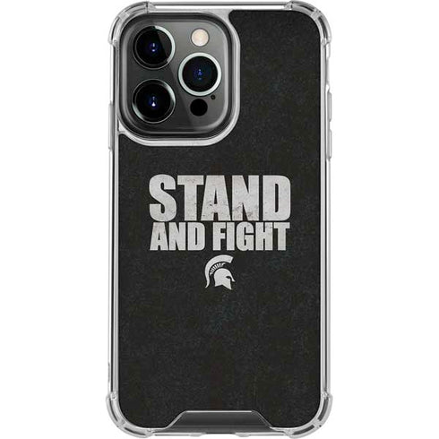 Michigan State University Stand and Fight iPhone 14 Pro Clear Case