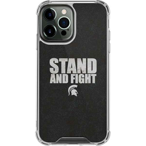 Michigan State University Stand and Fight iPhone 15 Pro Max Clear Case