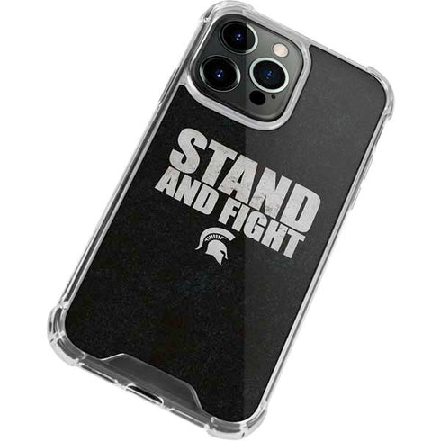 Michigan State University Stand and Fight iPhone 15 Pro Max Clear Case