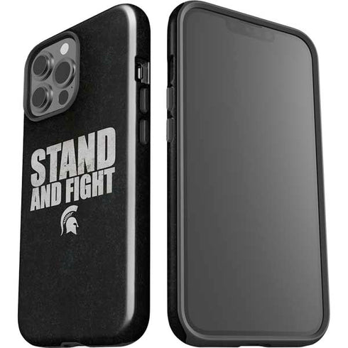 Michigan State University Stand and Fight iPhone 15 Pro Max Impact Case