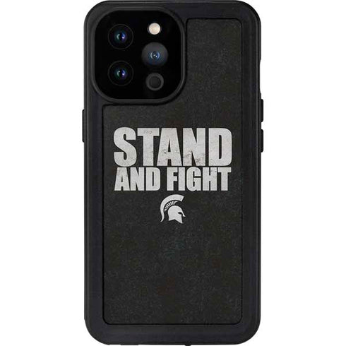 Michigan State University Stand and Fight iPhone 14 Pro Max Waterproof Case
