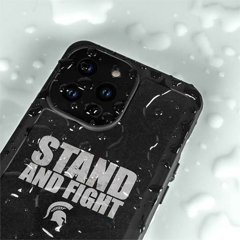 Michigan State University Stand and Fight iPhone 14 Pro Max Waterproof Case