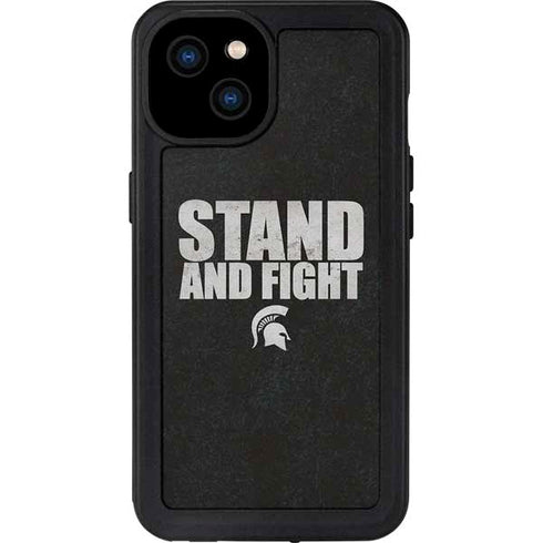 Michigan State University Stand and Fight iPhone 15 Plus Waterproof Case
