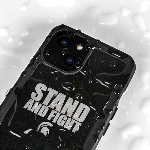 Michigan State University Stand and Fight iPhone 15 Waterproof Case