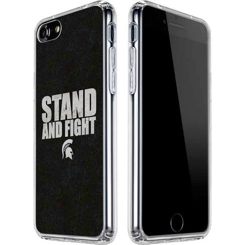 Michigan State University Stand and Fight iPhone SE (2nd & 3rd Gen) Clear Case