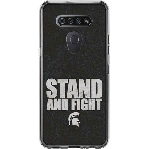 Michigan State University Stand and Fight LG K51/Q51 Clear Case