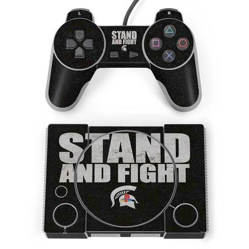 Michigan State University Stand and Fight PlayStation Classic Bundle Skin