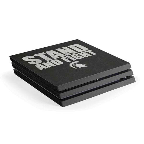Michigan State University Stand and Fight PS4 Pro Console Skin