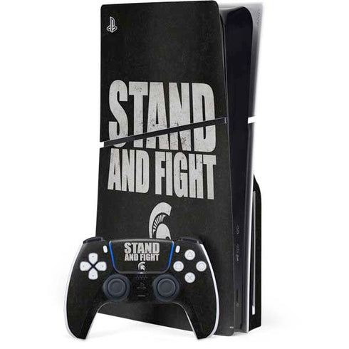 Michigan State University Stand and Fight PS5 Slim Disk Bundle Skin