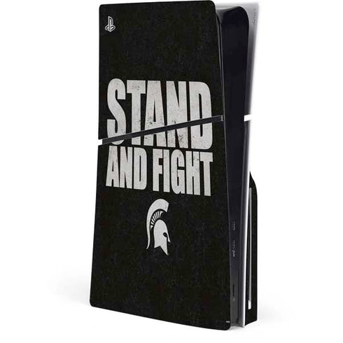 Michigan State University Stand and Fight PS5 Slim Disk Console Skin