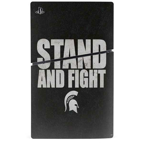 Michigan State University Stand and Fight PS5 Slim Disk Console Skin