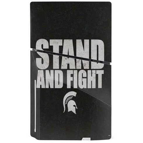 Michigan State University Stand and Fight PS5 Slim Disk Console Skin