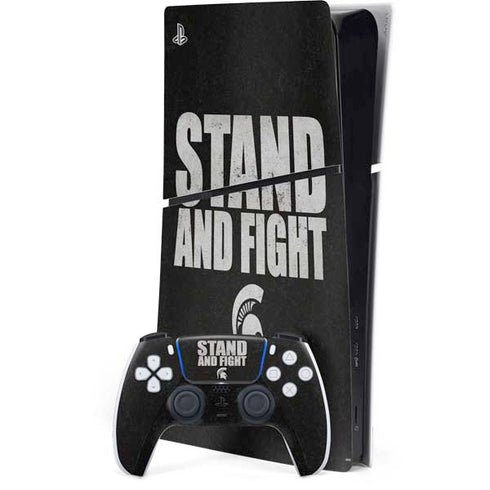 Michigan State University Stand and Fight PS5 Slim Digital Edition Bundle Skin