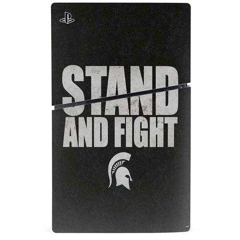 Michigan State University Stand and Fight PS5 Slim Digital Edition Bundle Skin
