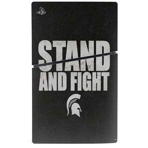 Michigan State University Stand and Fight PS5 Slim Digital Edition Console Skin