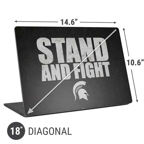 Michigan State University Stand and Fight Universal Laptop 18in (14.6 x 10.6in) Skin