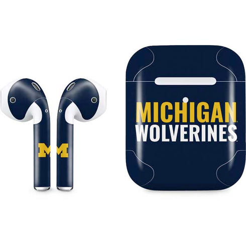 University of Michigan Wolverines M Apple AirPods 2 Skin