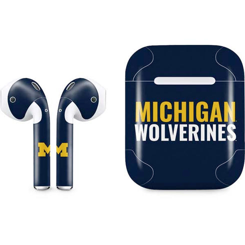 University of Michigan Wolverines M Apple AirPods Skin