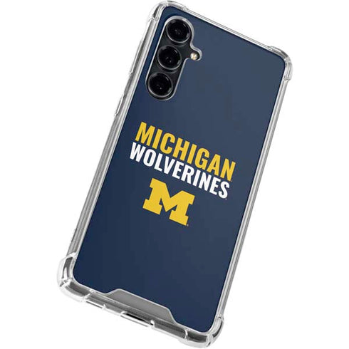 University of Michigan Wolverines M Galaxy S23 FE Clear Case