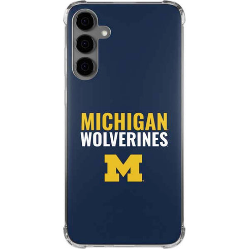 University of Michigan Wolverines M Galaxy S24 Plus Clear Case