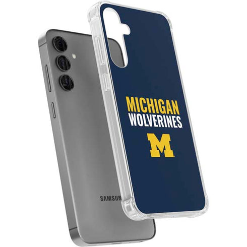 University of Michigan Wolverines M Galaxy S24 Plus Clear Case