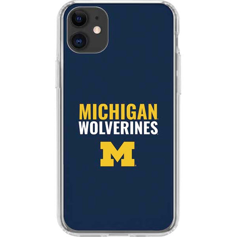 University of Michigan Wolverines M iPhone 11 Clear Case