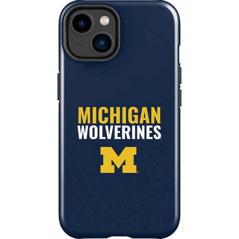 University of Michigan Wolverines M iPhone 15 Plus Impact Case